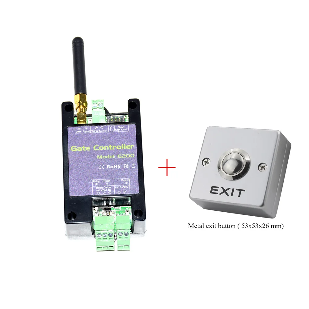2G with metal button GSM пульт дистанционного управления GSM Открыватель ворот G200 одиночный релейный переключатель для раздвижных распашных гаражных ворот(замена RTU5024 - Цвет: 2G with metal button