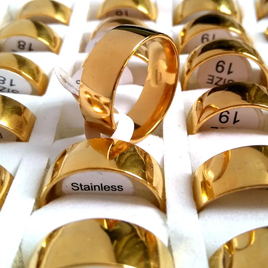 36pcs/lot  4mm 6mm 8mm Stainless Steel Rings Men Women Couples Jewelry 6
