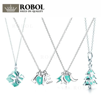 

High Quality 1:1 TTFF 925 Sterling Silver Christmas Tree Necklace Jewerly Original Design Model Exquisite Craftsmanship.