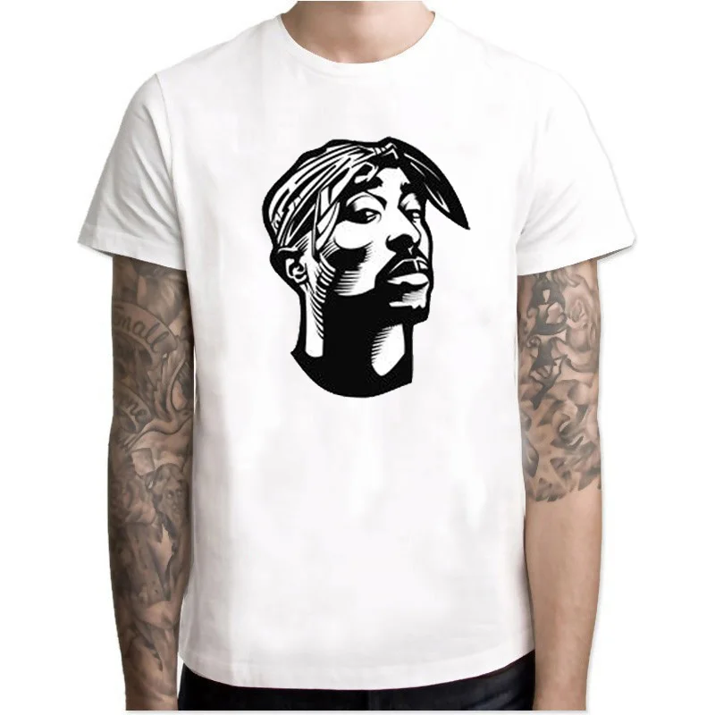 Tupac 2pac Amaru Shakur хип хоп реперская музыка футболка Homme брендовая одежда рок
