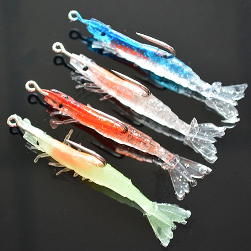 Bucket Bionic Shrimp With Luminous Bag Lead Shrimp-shaped Soft Bait Fake Sea Fishing Lure Рыбалка Accessory | Спорт и