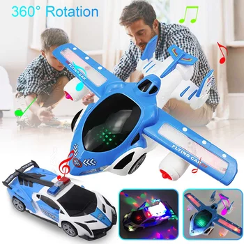 

Electric Patrol Car 360 Rotating Universal Wheel Vehicle LED Light Toys Built-in Music Vehicle Drift Simulated Police Car