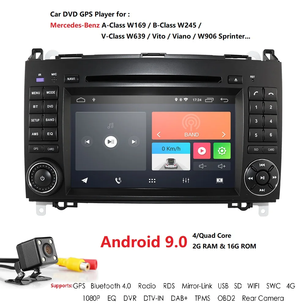  Android9.0 DSP Auto Radio Car DVD GPS For Mercedes Benz B Class B200 W169 W245 W639 Viano Vito Spri
