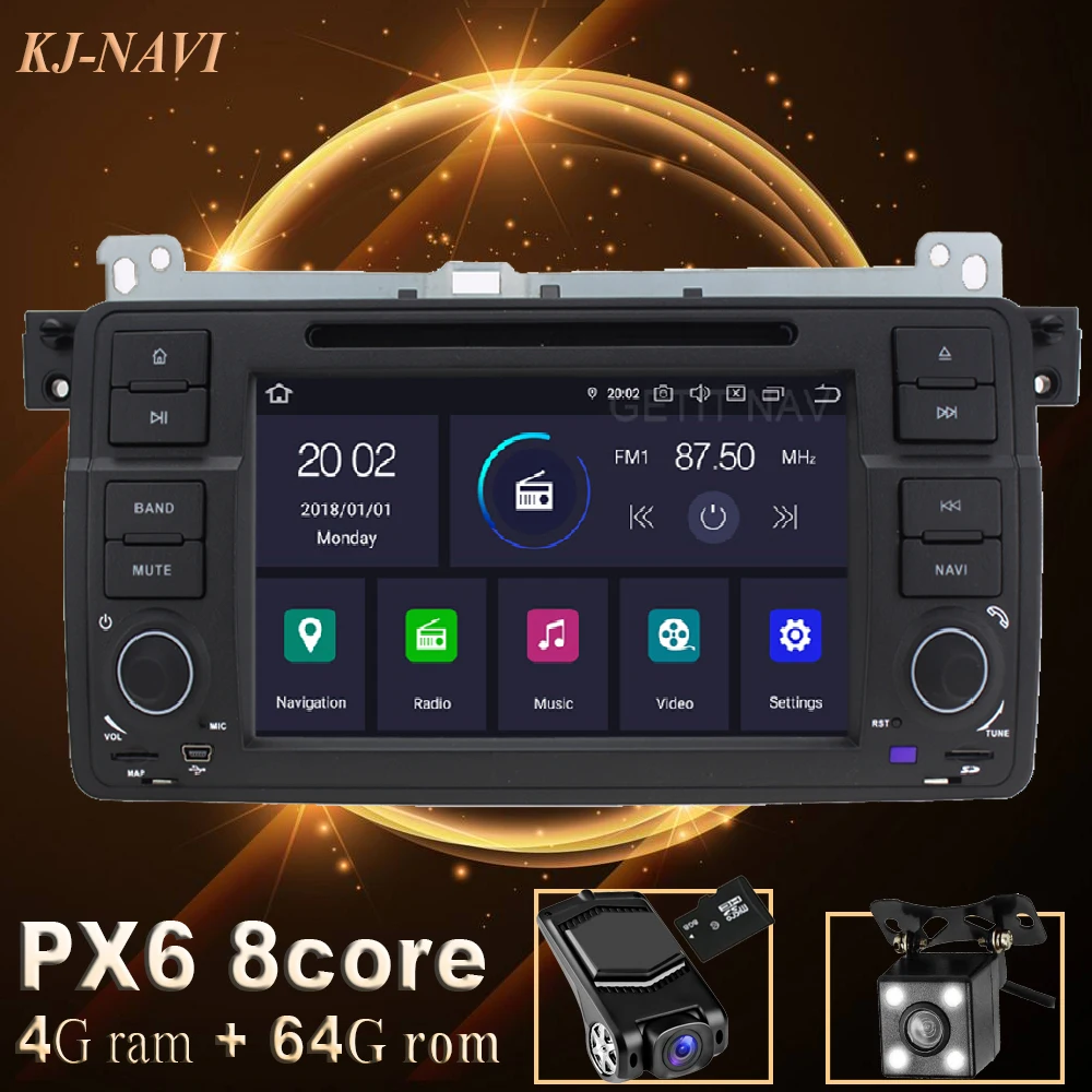 IPS DSP 8 ядер 4 ГБ Android 10 автомобильное радио GPS навигация Мультимедиа для BMW E46 M3 1998-2006