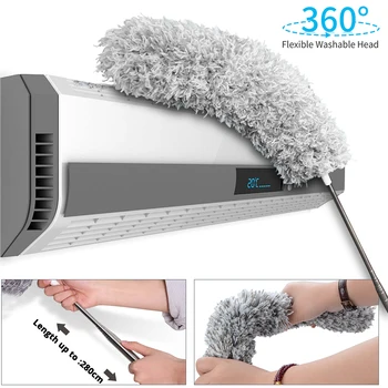 

Duster 0.8m-2.8m Retractable Pole Easy Cleaned And Reused Duster Arbitrarily Bent Car Duster Household Cleaning Tools