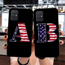 26 letras de la bandera de EE. UU. Recién llegado carcasa negra para teléfono móvil Samsung S20 plus Ultra S7 S6 edge S8 S9 plus S10 5G lite 2020(China)