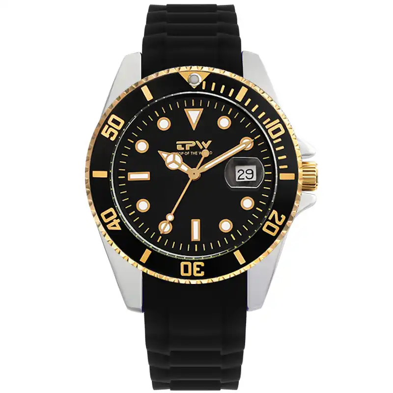 Relógio quartz masculino pulseira de borracha Clearance