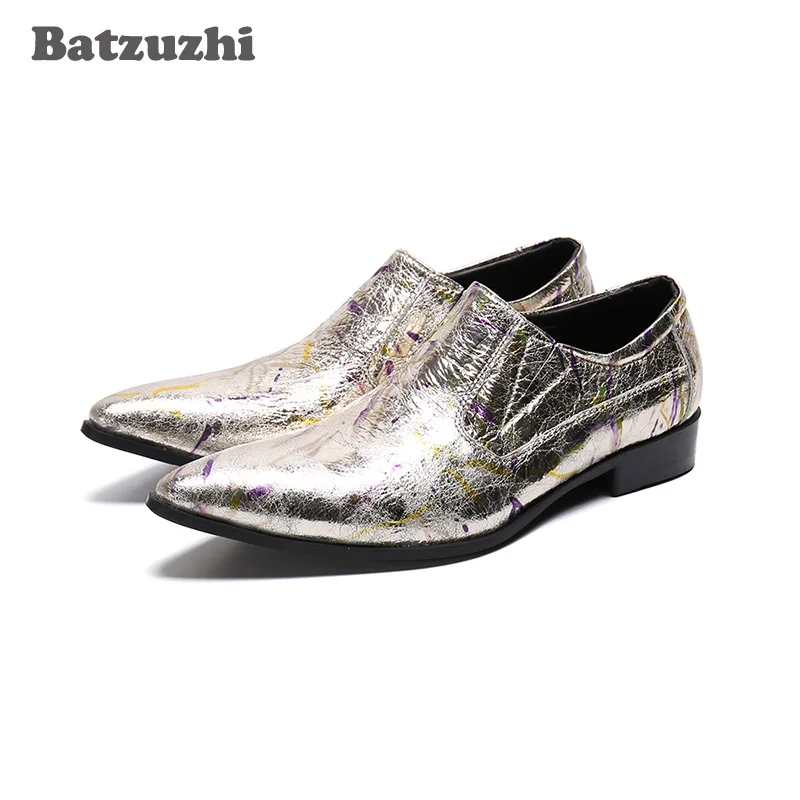 

Batzuzhi/мужские туфли ручной работы; Zapatos Hombre; Модельные туфли из натуральной кожи; Мужские туфли с острым носком для вечеринки и свадьбы; Большой размер США 12