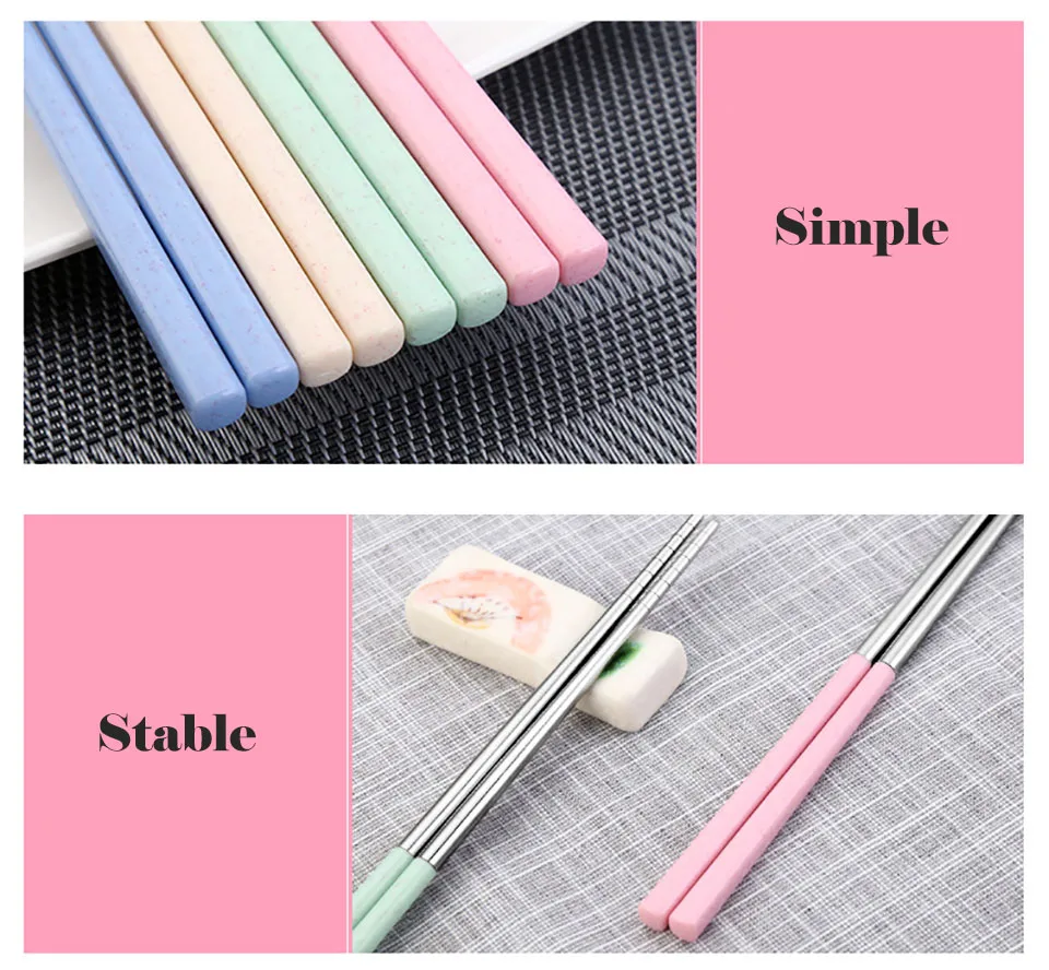 Description Picture 4 of item1 Pair Korean Stainless Steel Chopsticks Laser Engraving Patterns Food Sticks Portable Reusable Chopstick Sushi