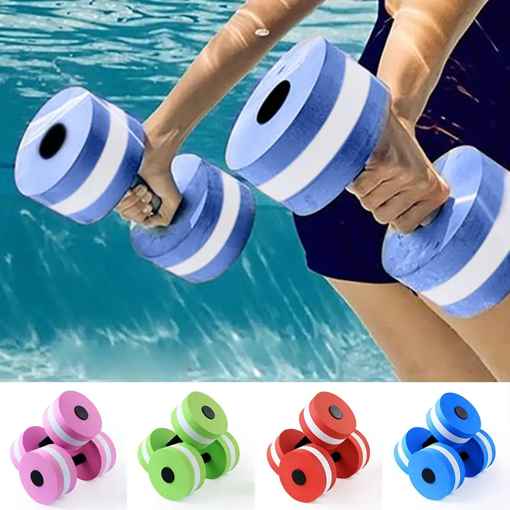 

1Pc EVA Water Foam Floating Dumbbell Swimming Pool Water Weight Aerobics Automatic Float Aquaticly Barbell For Water Yoga Fitnes
