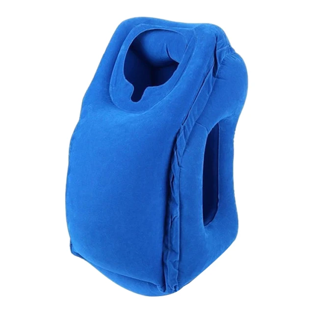 Наружная надувная подушка в дорогу ПВХ Флокированная подушка для поддержки головы поддержка тела-назад подушка портативная дорожная