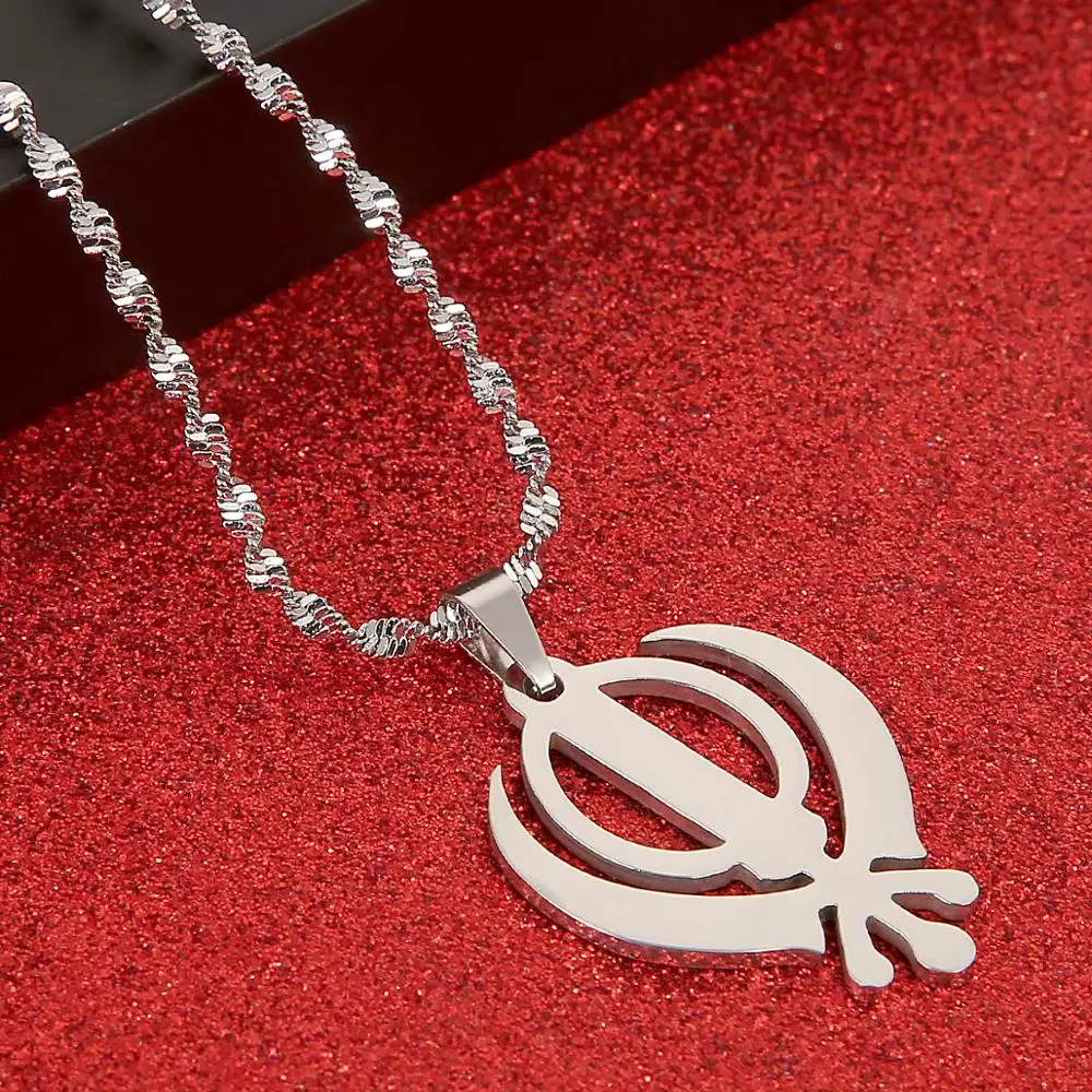 Ожерелье из нержавеющей стали с подвеской Sikh Khanda Sikhs, Религиозные ювелирные изделия