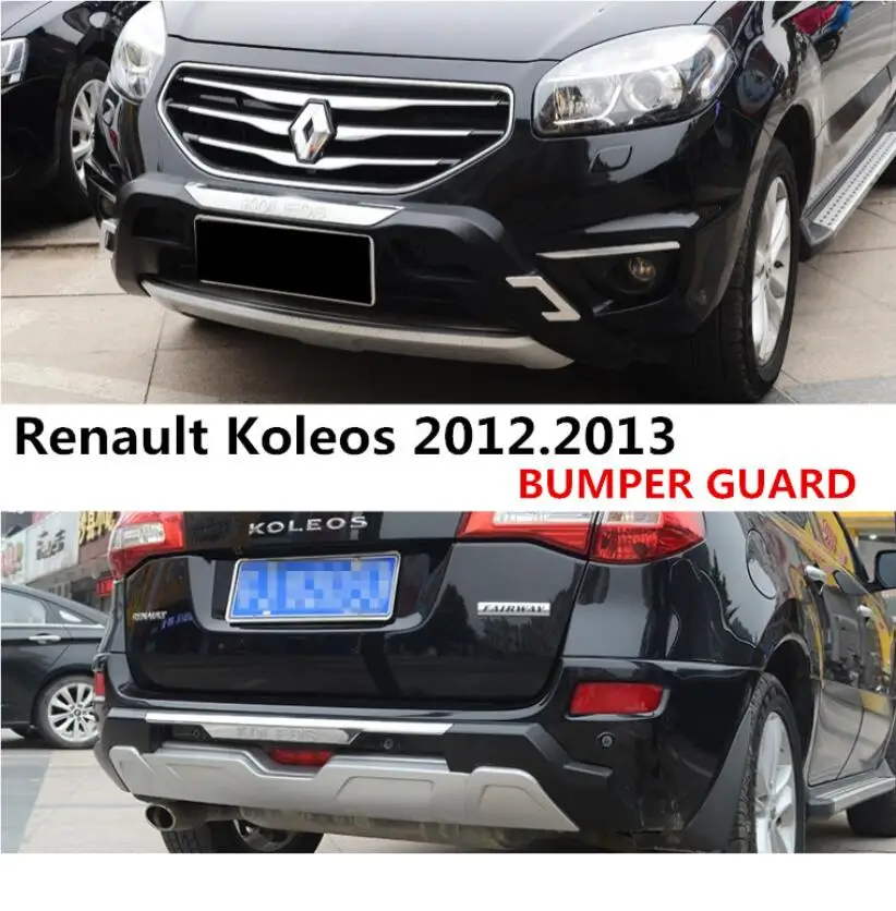 

For Car BUMPER GUARD For Renault Koleos 2012.2013 BUMPER Plate High Quality ABS Front+Rear Auto Accessories