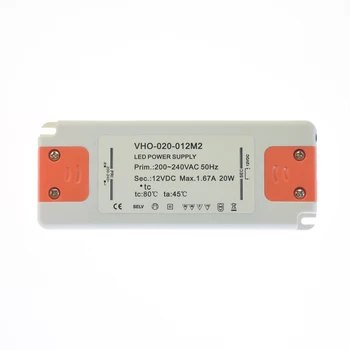 

Constant Voltage LED Lighting Power Supply 220V to 12V 20W LED Driver Ultra Thin LED Light Transformer