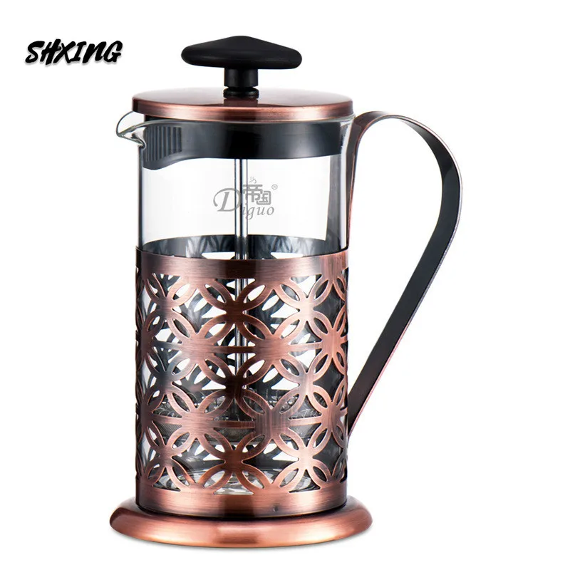 

600ml French Press Coffee Maker - Level Filtration System - 304 Grade Stainless Steel - Heat Resistant Borosilicate Glass