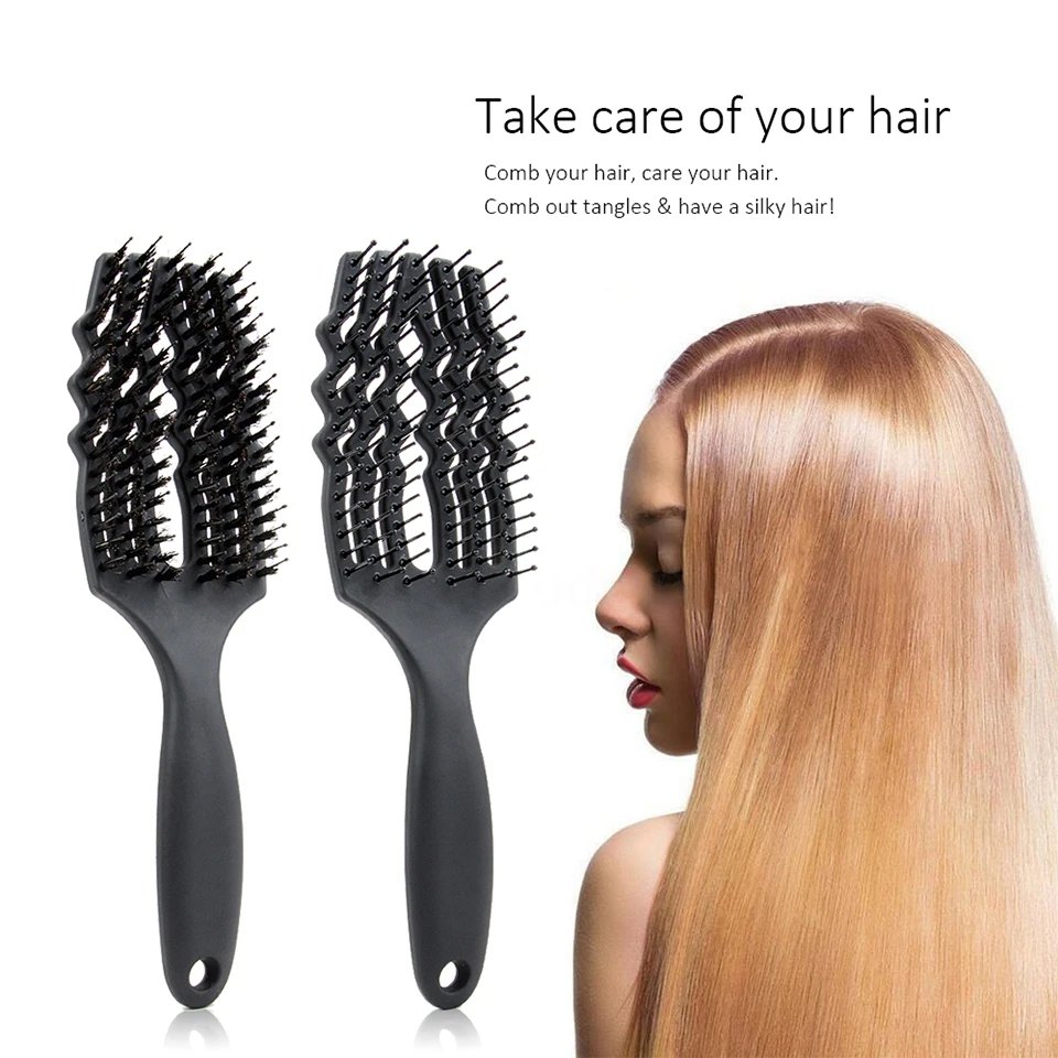 STYTON Hair Comb Women's Straightening Brush Anti Static Massage Scalp Hair Brush Curly Styling Tool Hairdressing Products