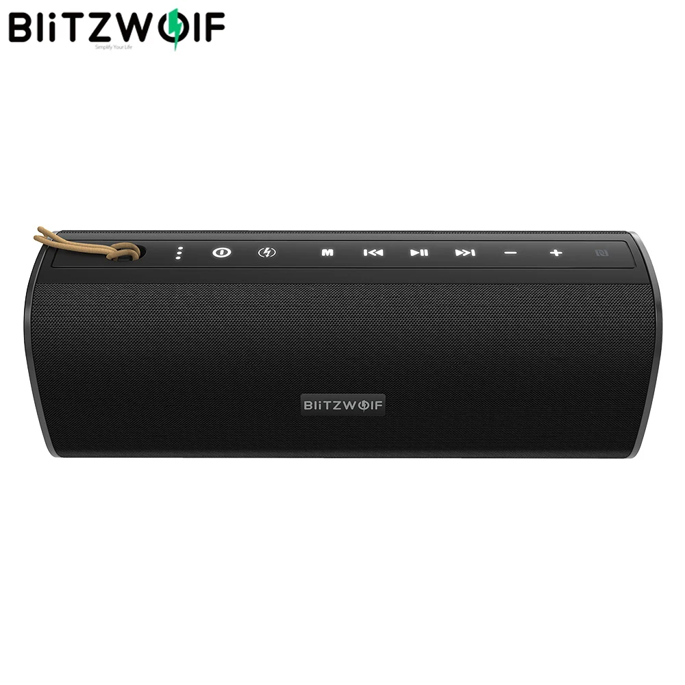 BlitzWolf BW-WA2 20W Wireless bluetooth Speaker Dual Passive Diaphragm TWS NFC Bass Subwoofer Waterproof Outdoor Soundbar Mic