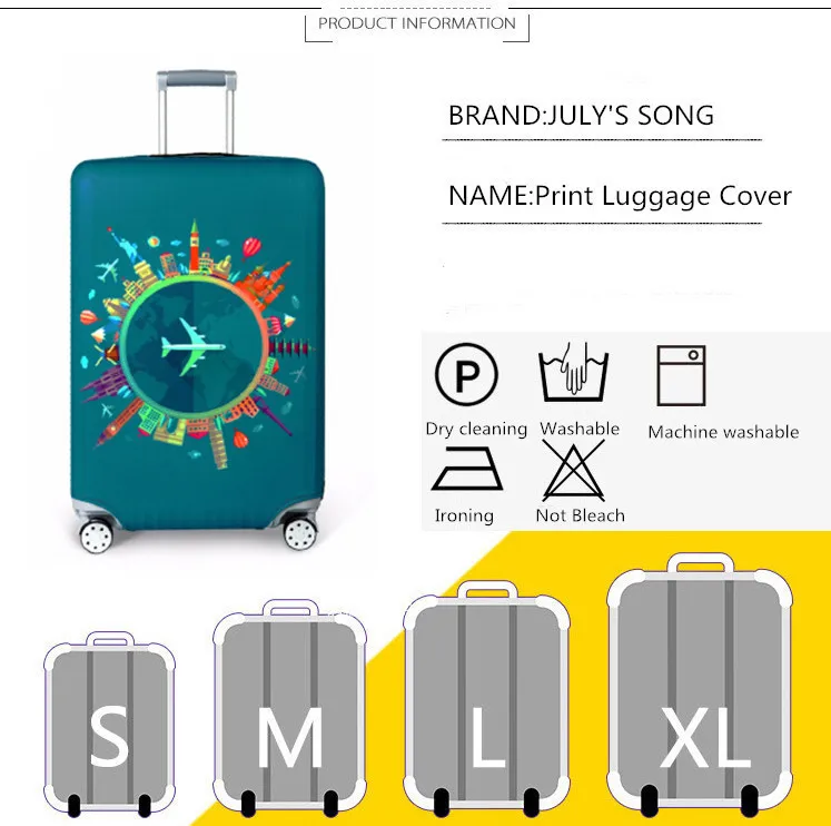 Thicker Travel Luggage Protective Cover Suitcase Case Cover Travel Accessories Elastic Luggage Cover Apply to 18-32inch Suitcase