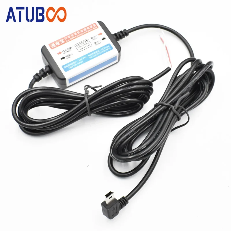 

Universal Car Vehicle DVR Mini USB Cable DC Power Charger Adapter Cord Inverter For DVR GPS Navigation 5V 2A With Cable