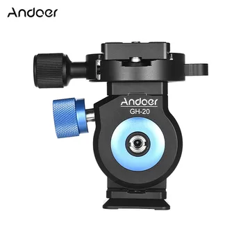 

Andoer GH-20 Tripod Head Tilt CNC Aluminum Alloy Monopod Ball Head w/Quick Release Plate Compatible for ARCA SWISS Sirui Mount