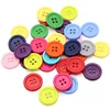 100 Pcs 9-25MM Assorted Plastic Buttons 4-Hole Round Mixed Color Durable Craft Resin Shirt Buttons Sewing Accessories DIY Crafts 4