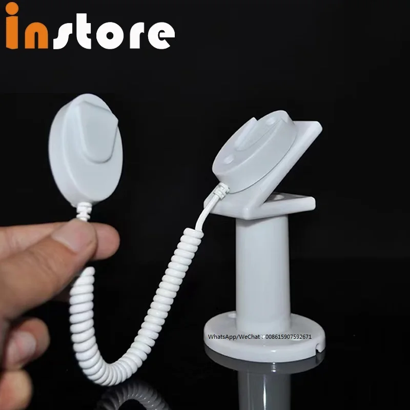 20 Pcs Mobile Phone Retractable Anti Theft Display Stand With Srping Cable