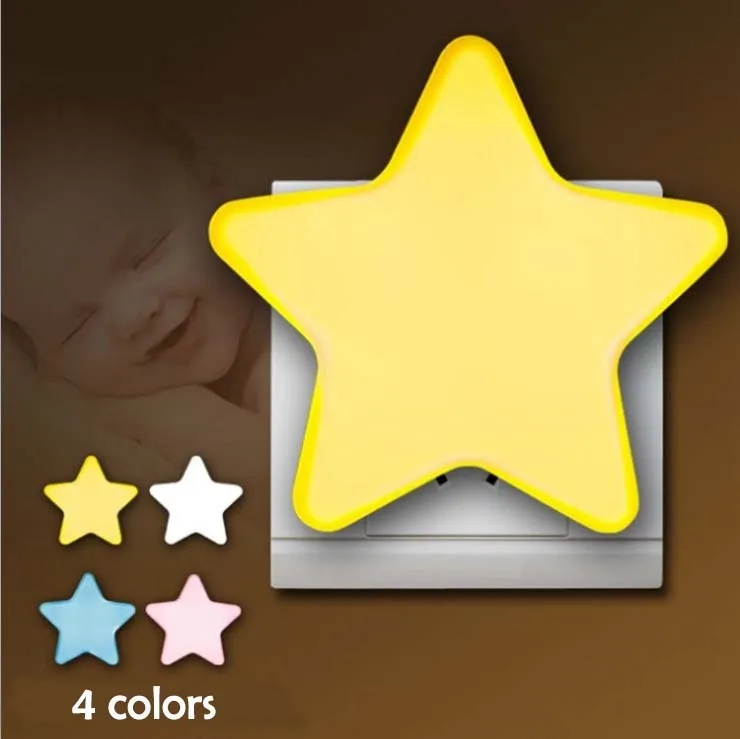 Светодиодный Ночной светильник мини с датчиком управления 220 В штепсельная вилка