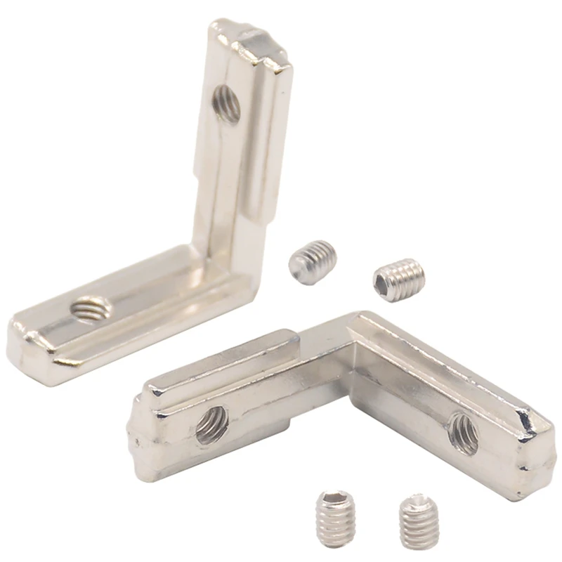 

New 20Pcs T Slot L-Shape Interior Inside Corner Connector Joint Bracket With Screws 2020 Series Slot 6Mm For Aluminum Extrusion