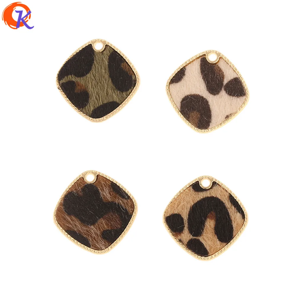 

Cordial Design 50Pcs 25*25MM Jewelry Accessories/Charms/DIY Making/Square Shape/Leopard Print Effect/Hand Made/Earring Findings