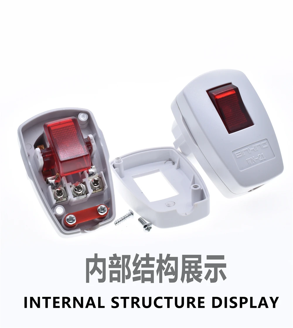 Power Adapter Power Plug Socket Germany Schuko Rewireable Power Plug Wih on-off Power Swtich 250V 10A EU CEE 7/7 Standard Adapter Receptacle Connector Type F WT