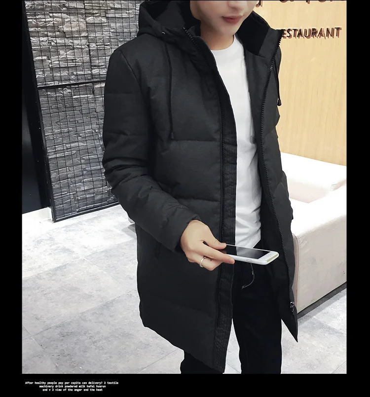 Hot Sales Hot Selling Supply of Goods Spring And Summer New Style 90% White Duck down Thick down Jacket Men's Mid-length Youth C
