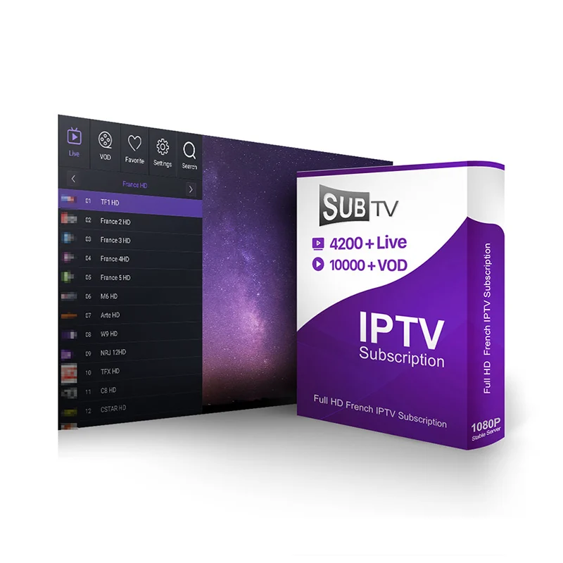 SUBTV IPTV France Arabic Italy Spain Canada 1 Year IPTV French Italian Subscription SUBTV 1 Year IPTV France Arabic Code IP TV