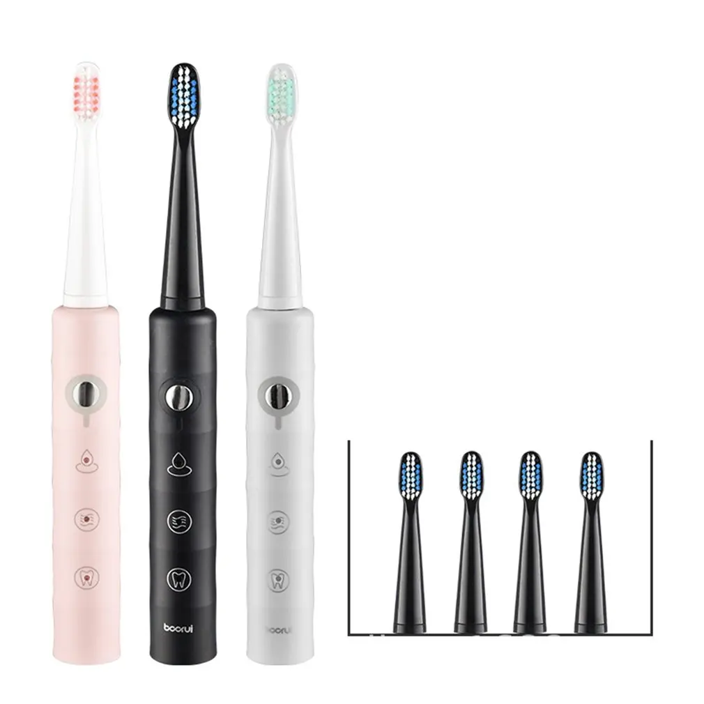 

Electric Toothbrush Sonic Wave Rechargeable Travel Case Smart Chip Toothbrush Head Replaceable Teeth Whitening Brush Gift