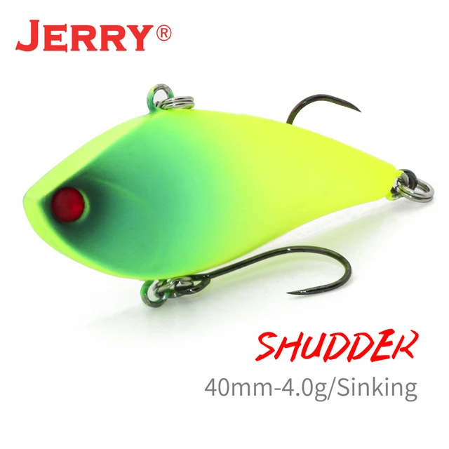 Jerry Shudder Plastic VIB Sinking Fishing Lure 4g Artificial Wainter Hard  Lure Single Hook UV Coating