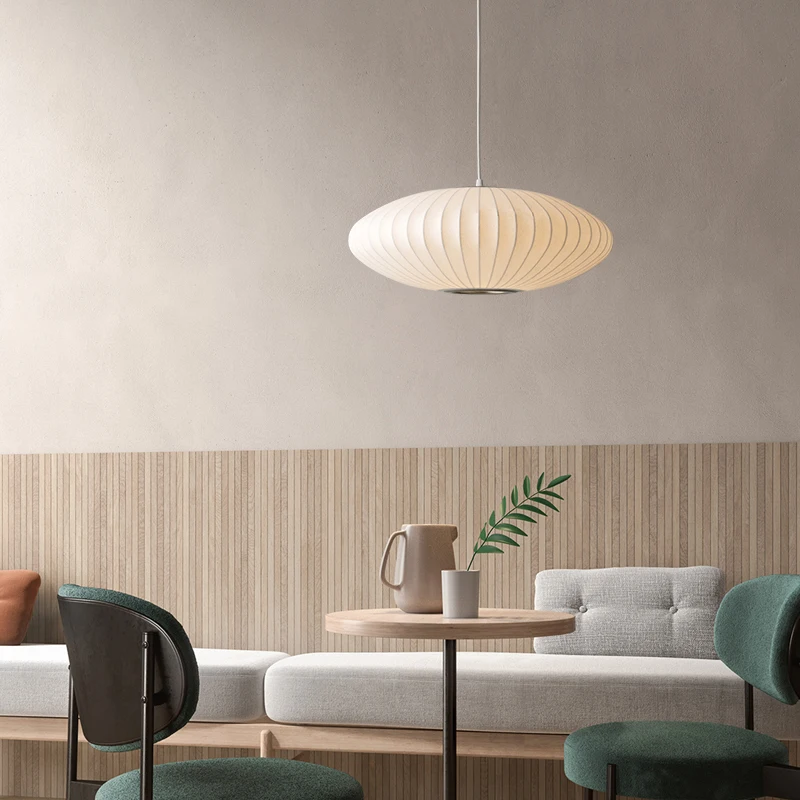 Japanese-pendant-lights-silk-shade-suspension-luminaire-lamp-nordic-design-rustic-hanging-lamp-led-dinning-lamp - 副本