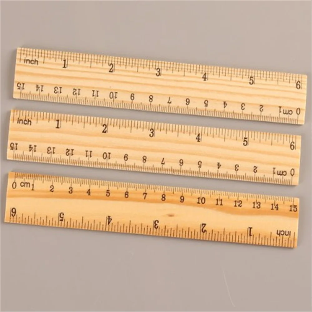 15cm 1 шт. простой стиль 15 см 20 см 30 см деревянная простая линейка квадратная линейка милые канцелярские принадлежности для рисования школьные офисные принадлежности - Цвет: 15cm