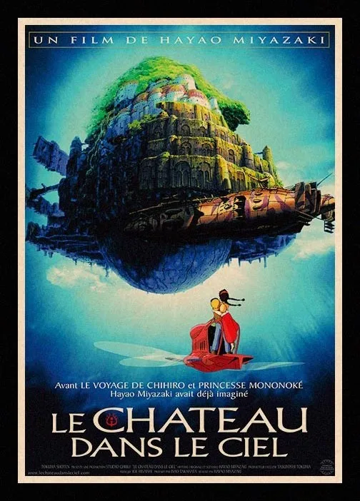 Идеальный JL Laputa Castle in the Sky Хаяо миядзяки; домашний декор крафт Бумага высокое качество постер на стену стикеры TKZC01