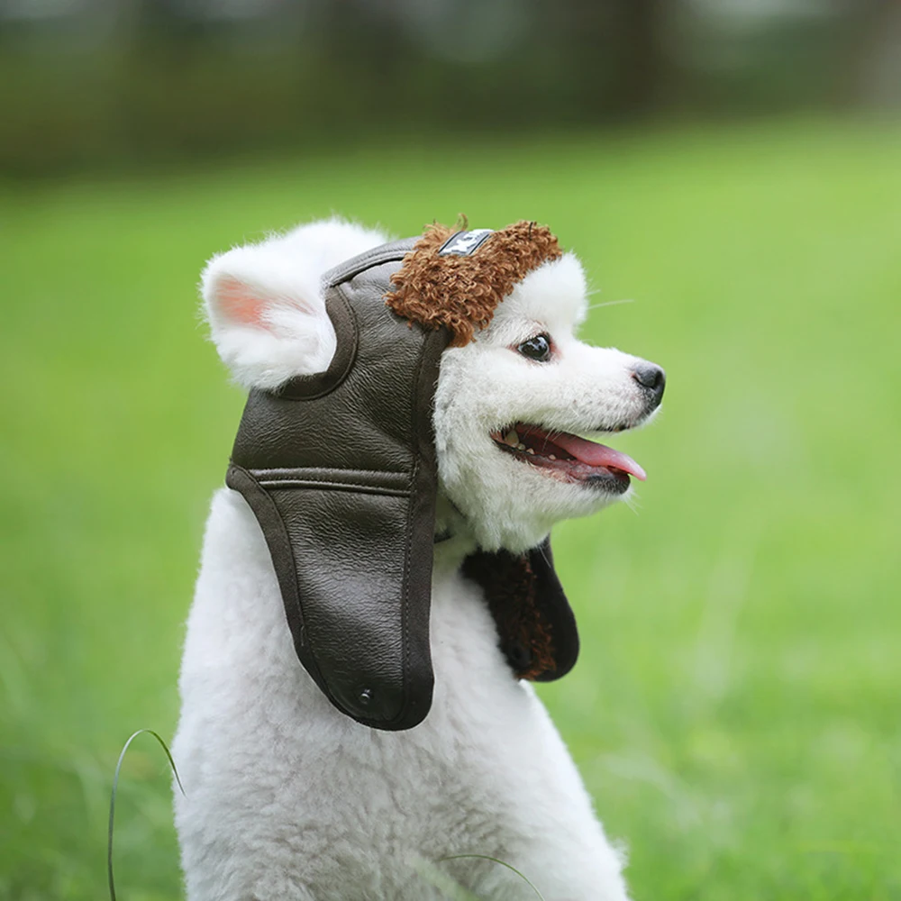 

Aviator Cap Pet Costume Cosplay Windproof Pilot Hat for Small Medium Large Dogs Autumn Winter Style Cute Dog Hats Dropshipping