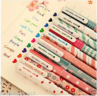 10 pcs Colorful Gel Pen Set Kawaii Korean Stationery Creative Gift Free shipping | Игрушки и хобби