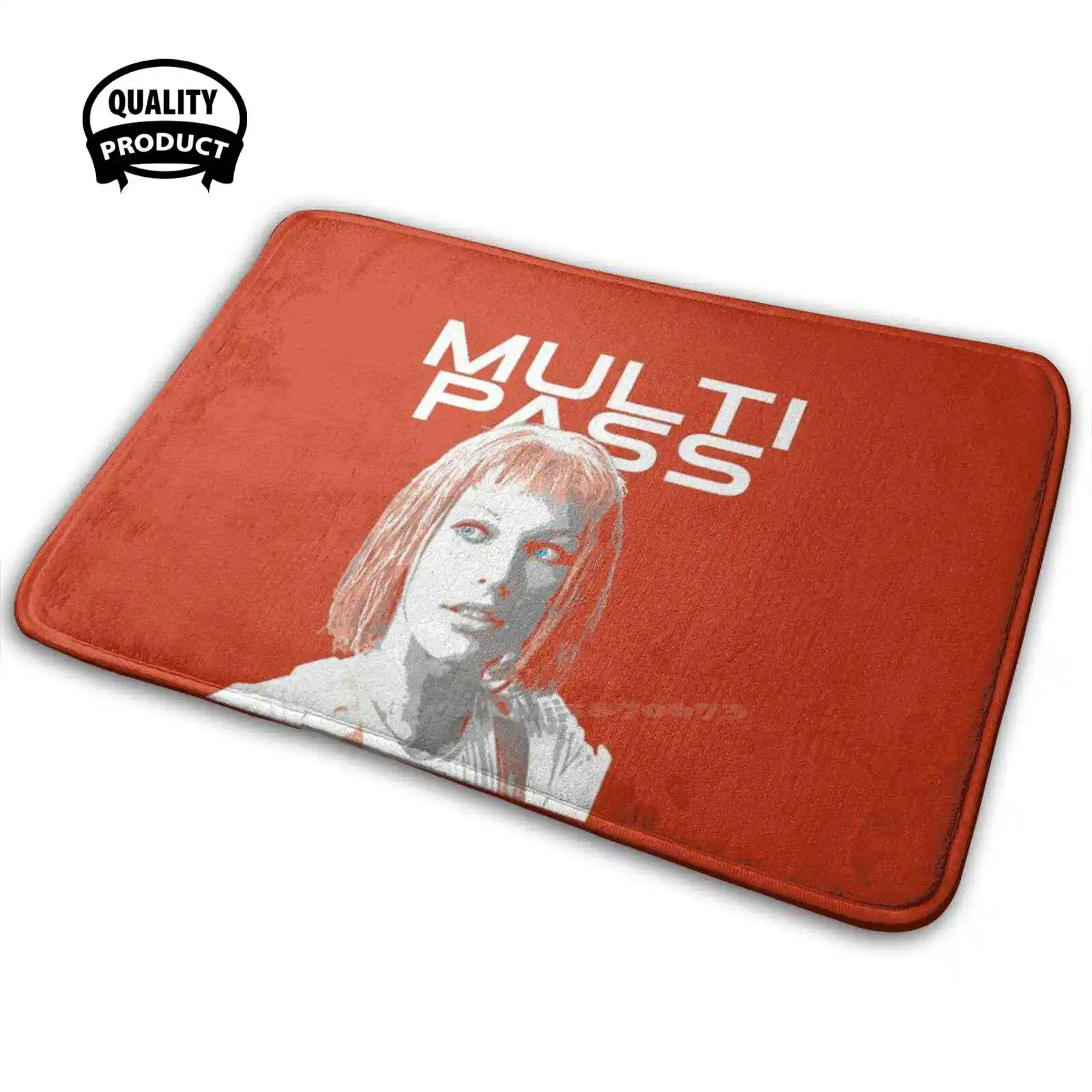 Alfombra antideslizante para el hogar, tapete suave de varios pasos para Familia, moqueta Leeloo Milla Jovovich, cita de la quinta película, diseño Multipaso