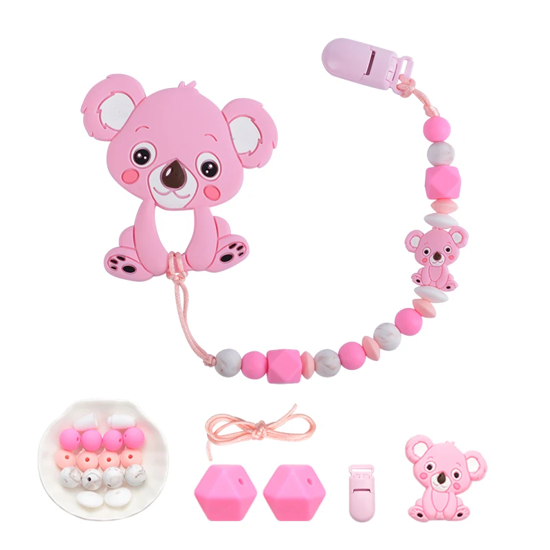 Teething Toys Silicone Teething Toys Baby Teething Toys Silicone Teether Silicone Teething Beads LOFCA Baby Silicone Teether For DIY Baby Teething Necklace Toys Making Personality Pacifier chain Food Grade Silicone Beads Set