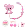 LOFCA Baby Silicone Teether For DIY Baby Teething Necklace Toys Making Personality Pacifier chain Food Grade Silicone Beads Set 2