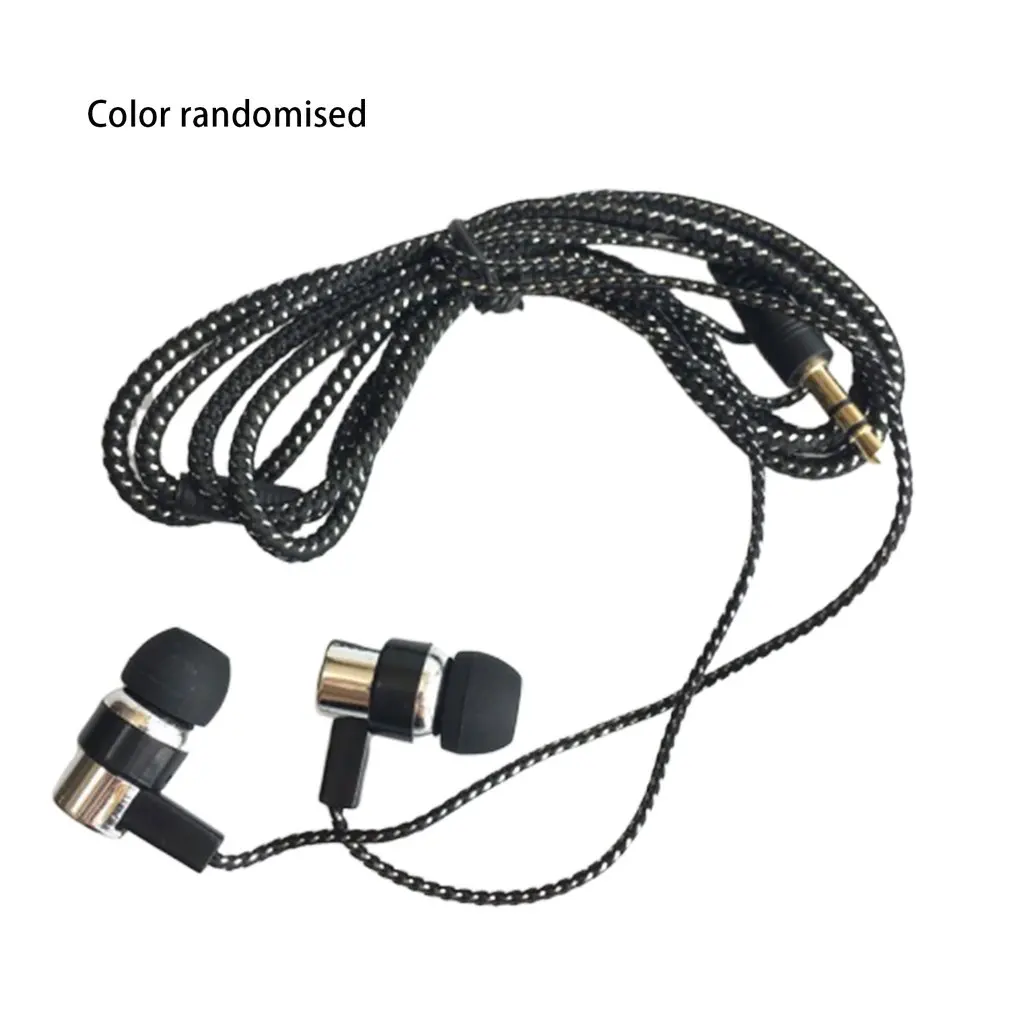 

Braided wired earphones Subwoofer In-Ear Earphones Noise Isolating Headset for Phones MP3 MP4 PC Game