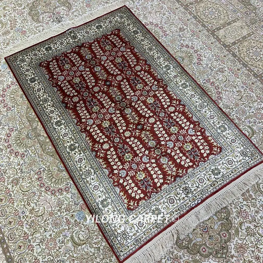 Yilong 2,7 'x4' персидский ковер ручной вязки классический восточный красный турецкий ковер(HF205B