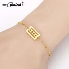 Cxwind Nieuwe Chicago Amerika Vlag Armbanden voor Vrouwen Mode Manchet Geometrische Vierkante Star Armband Sieraden Christmas Party Gift(China)