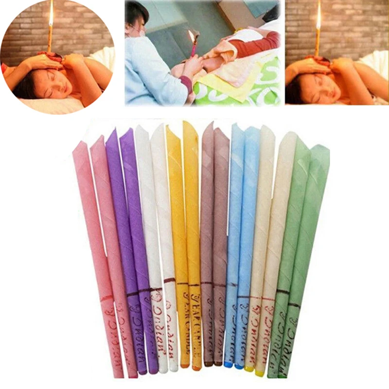 10PCS Natural Ear Cleaning Candle Candling Earwax Treatment Wax Cleaner Massage Removal Indian Coning Fragrance | Красота и здоровье