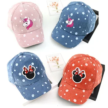 

2019 Baby Boy Girl Hat New Autumn Spring cartoon Embroidery Hats Children Cotton Baseball Cap Kids Hip Hop kids Snapback 3-8 Y