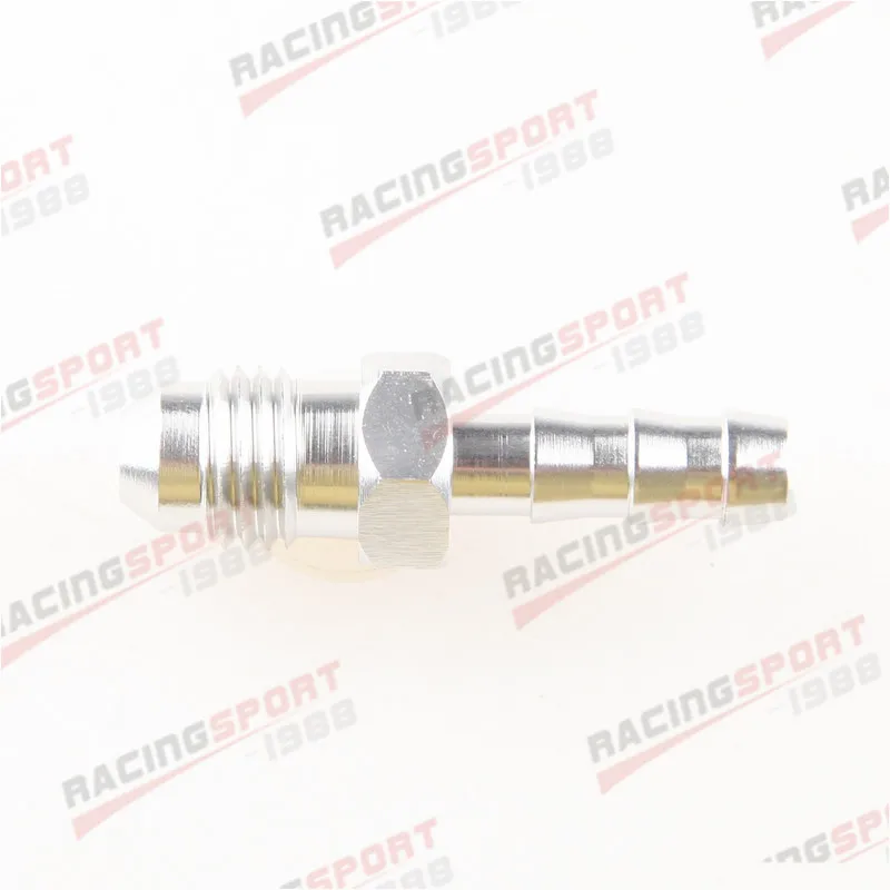

4 AN -4 AN AN 4 to 6mm Barb Straight Fitting Fuel Line Aluminum Alloys Silver