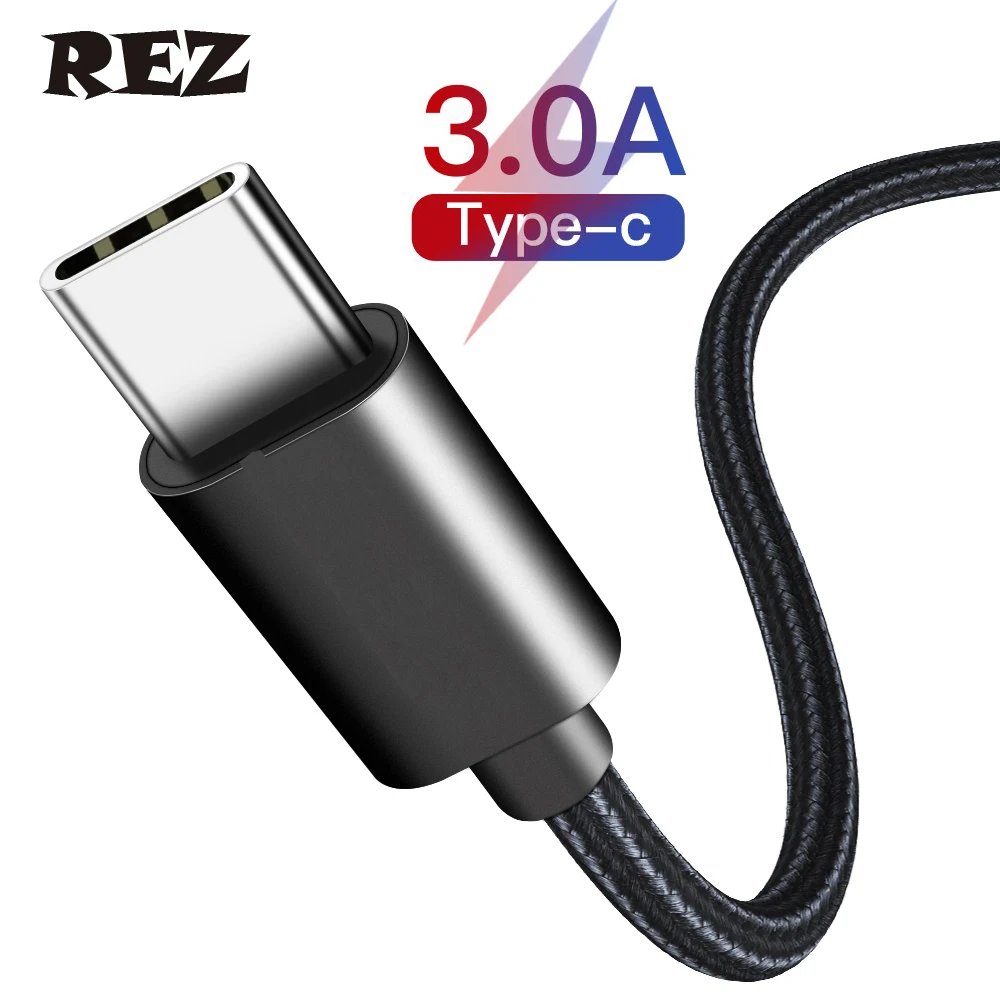 REZ кабель usb type-C для Xiaomi Redmi Note 8 Pro USB-C быстрой зарядки samsung A50 A70 c зарядного