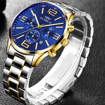 

OLMECA Hot Selling Mens Casual Wrist Quartz Watch 30m Waterproof Dress Luxury Watch Relogio Masculino Drop-shipping